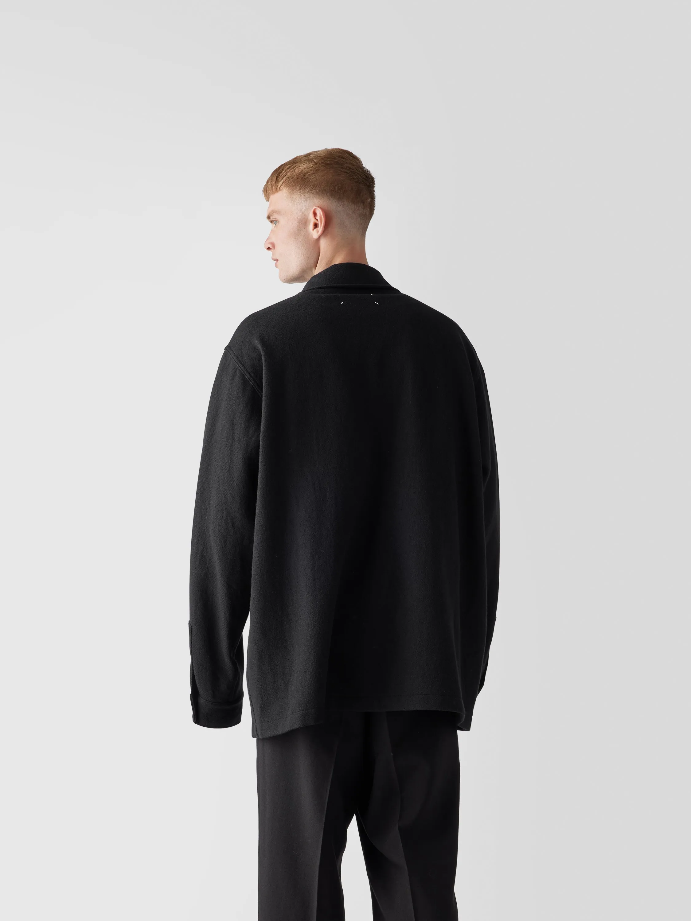 Maison Margiela  |Button-down Wool Long Sleeves Plain Designers Shirts