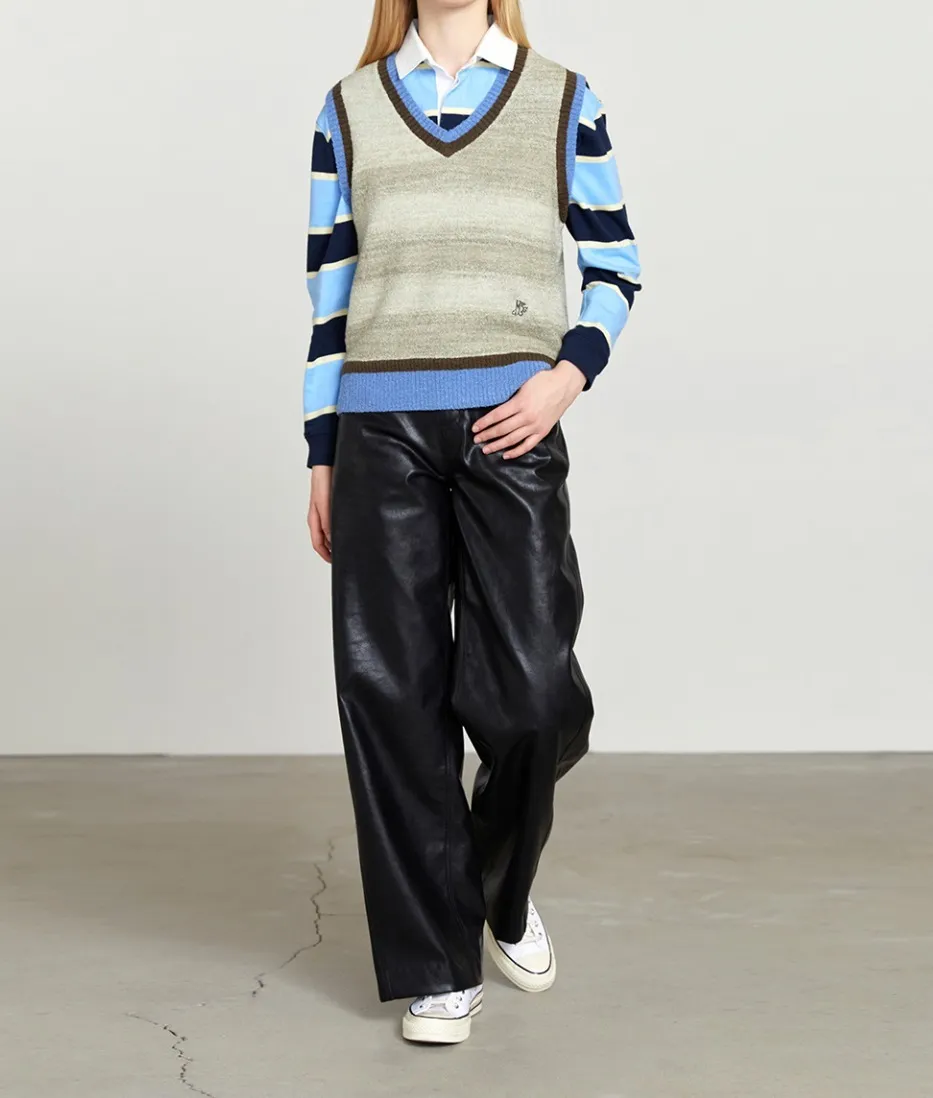 Marithe + Francois Girbaud  |[MARITHE]★GRADATION KNIT VEST