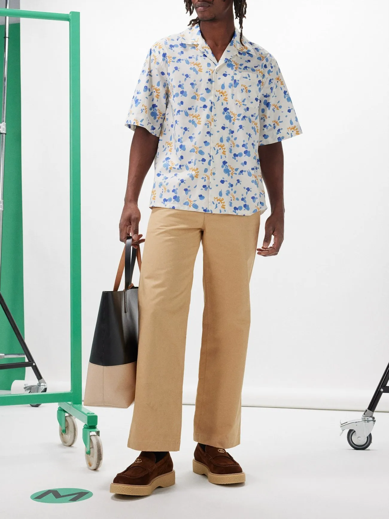 MARNI  |Button-down Cotton Short Sleeves Logo Designers Shirts