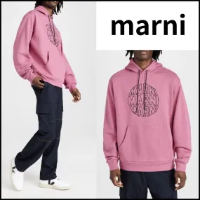 MARNI  |Unisex Street Style Long Sleeves Cotton Oversized Logo