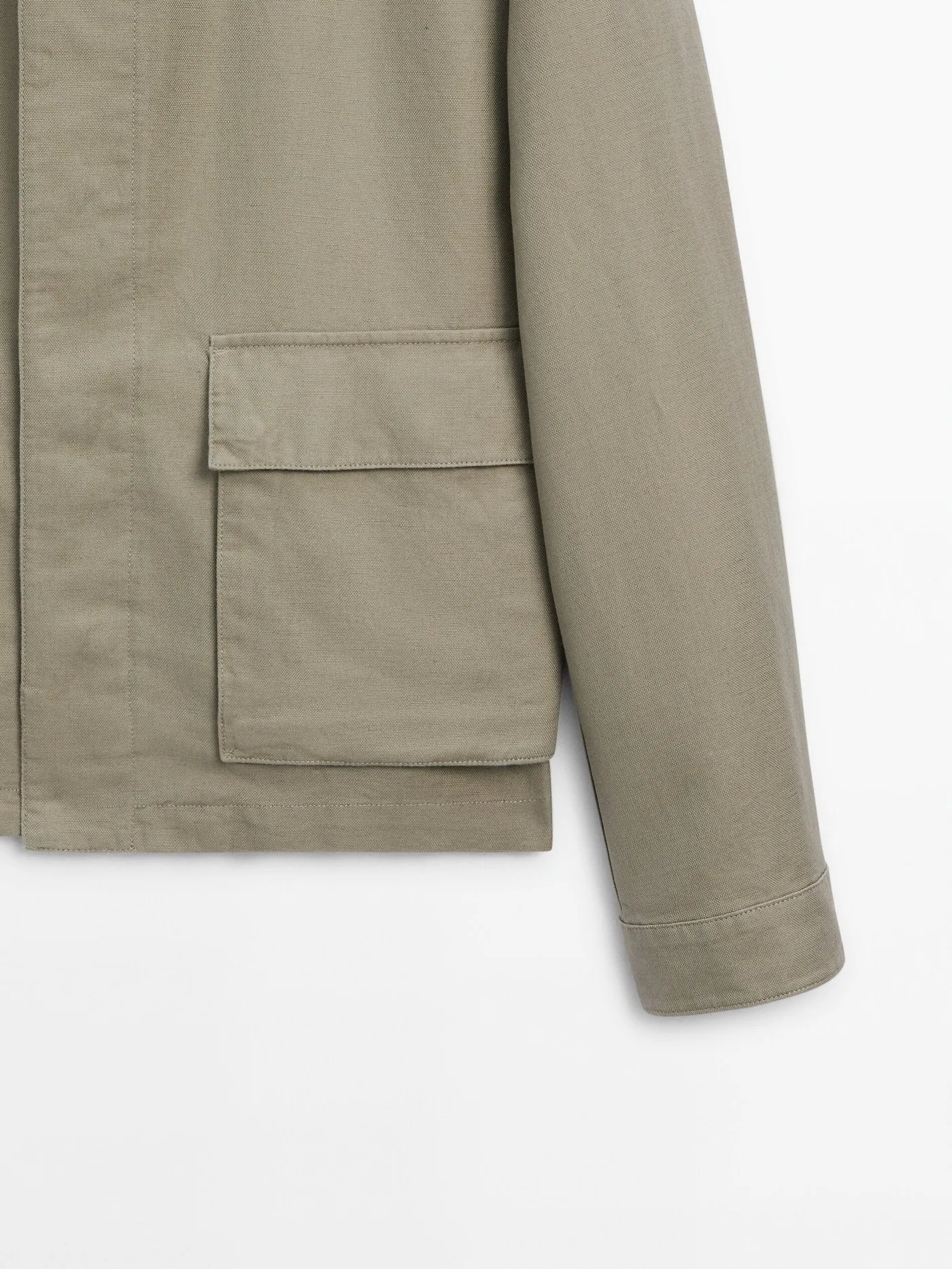 Massimo Dutti  |Button-down Linen Long Sleeves Plain Cotton Shirts