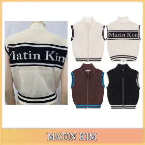 Matin Kim  |Street Style Logo Vests & Gillets