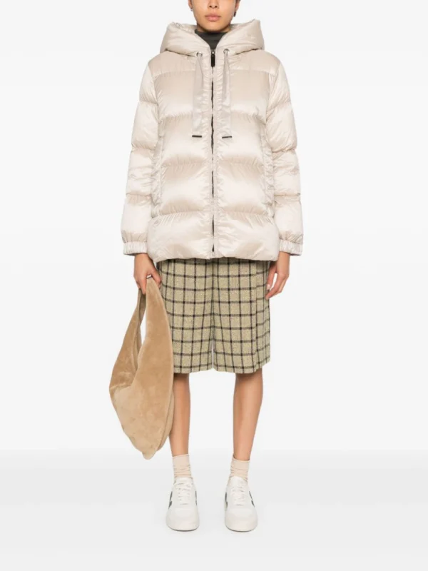 MaxMara Seia Puffer Jacket Beige | Luxury and style at your fingertips