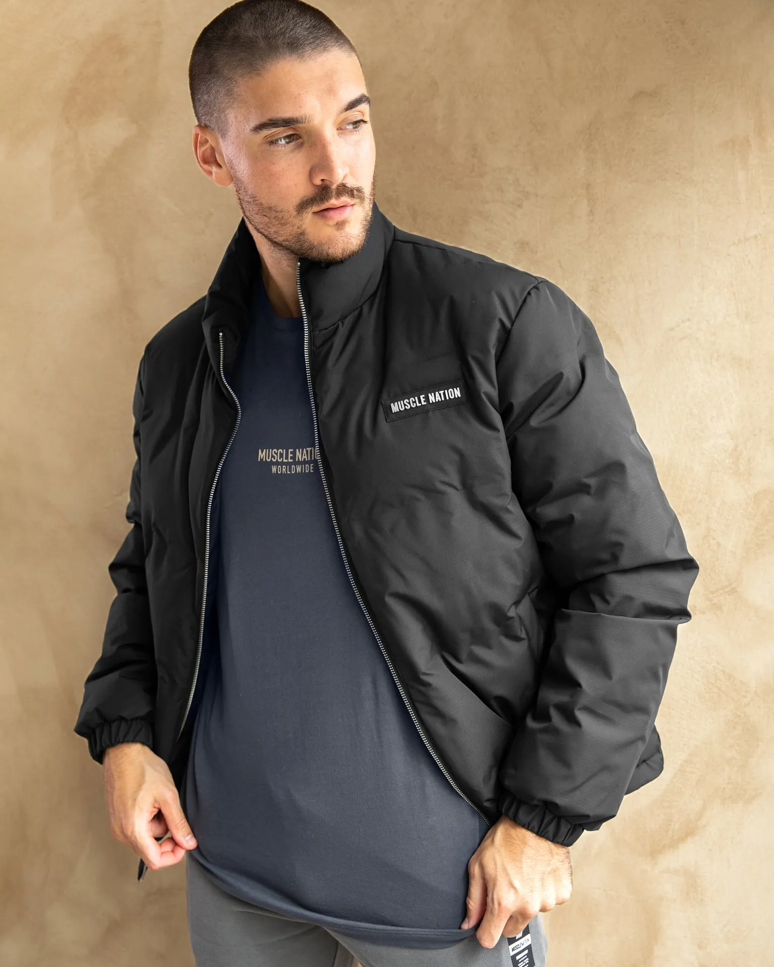 Mens Puffer Jacket - Black