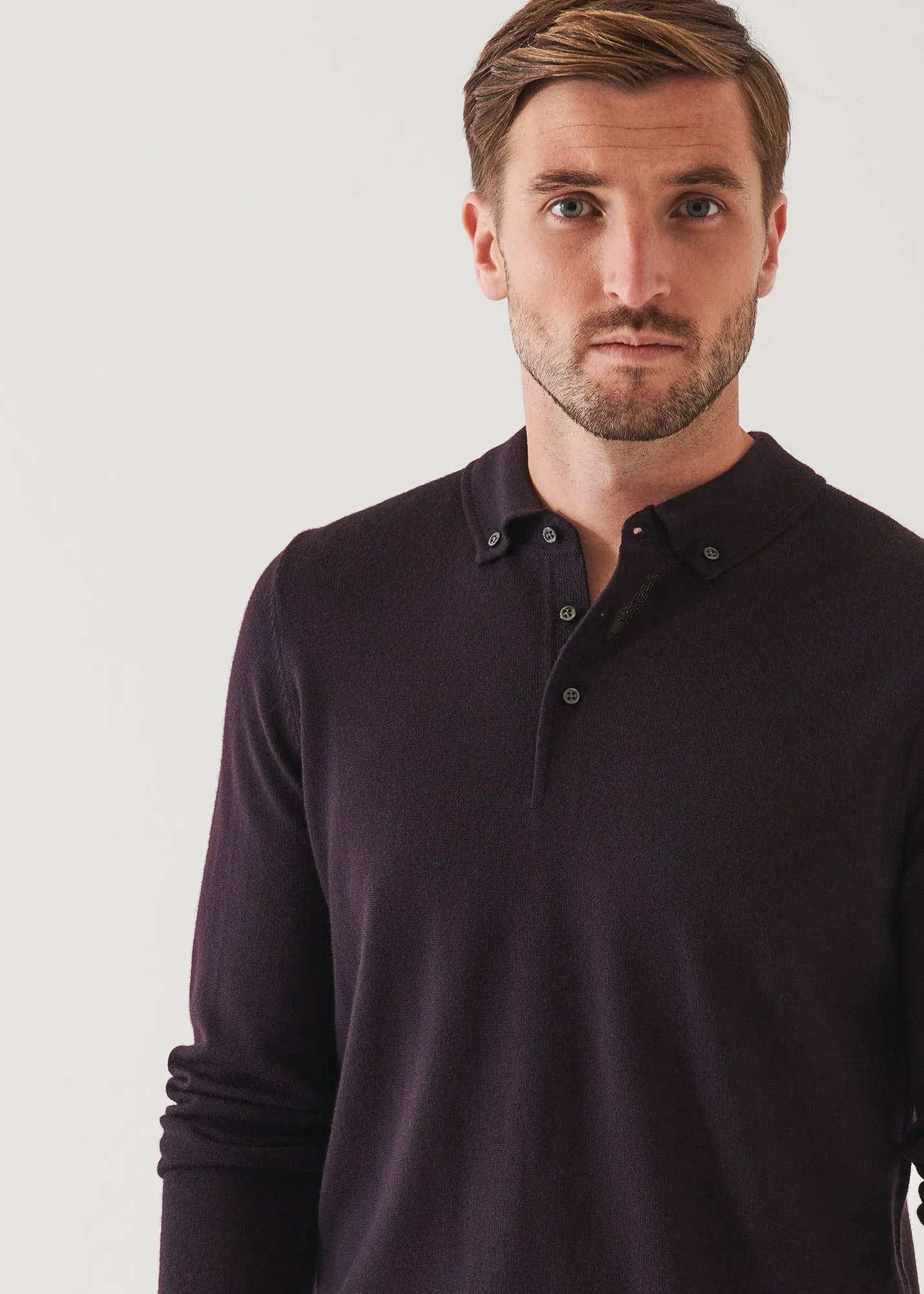 MERINO WOOL BUTTON DOWN POLO