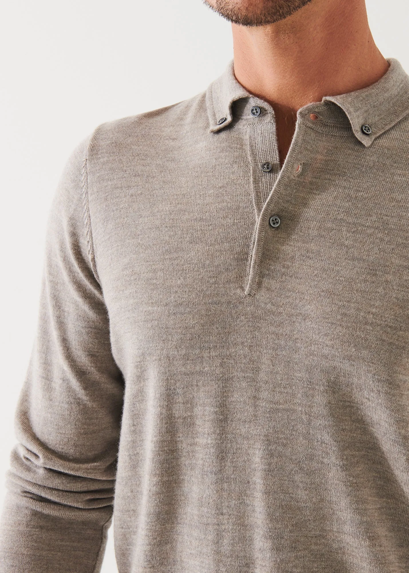 MERINO WOOL BUTTON DOWN POLO