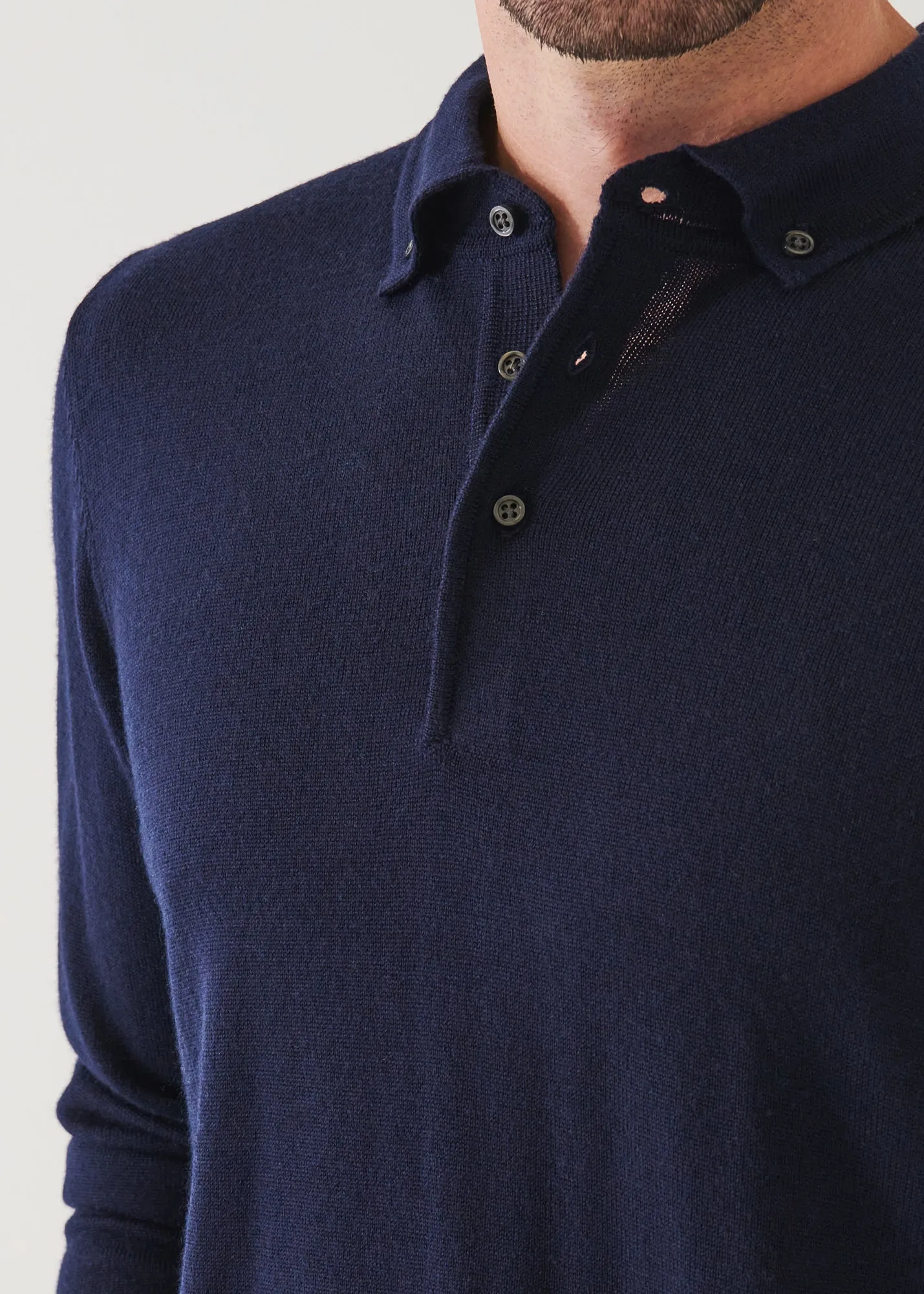 MERINO WOOL BUTTON DOWN POLO