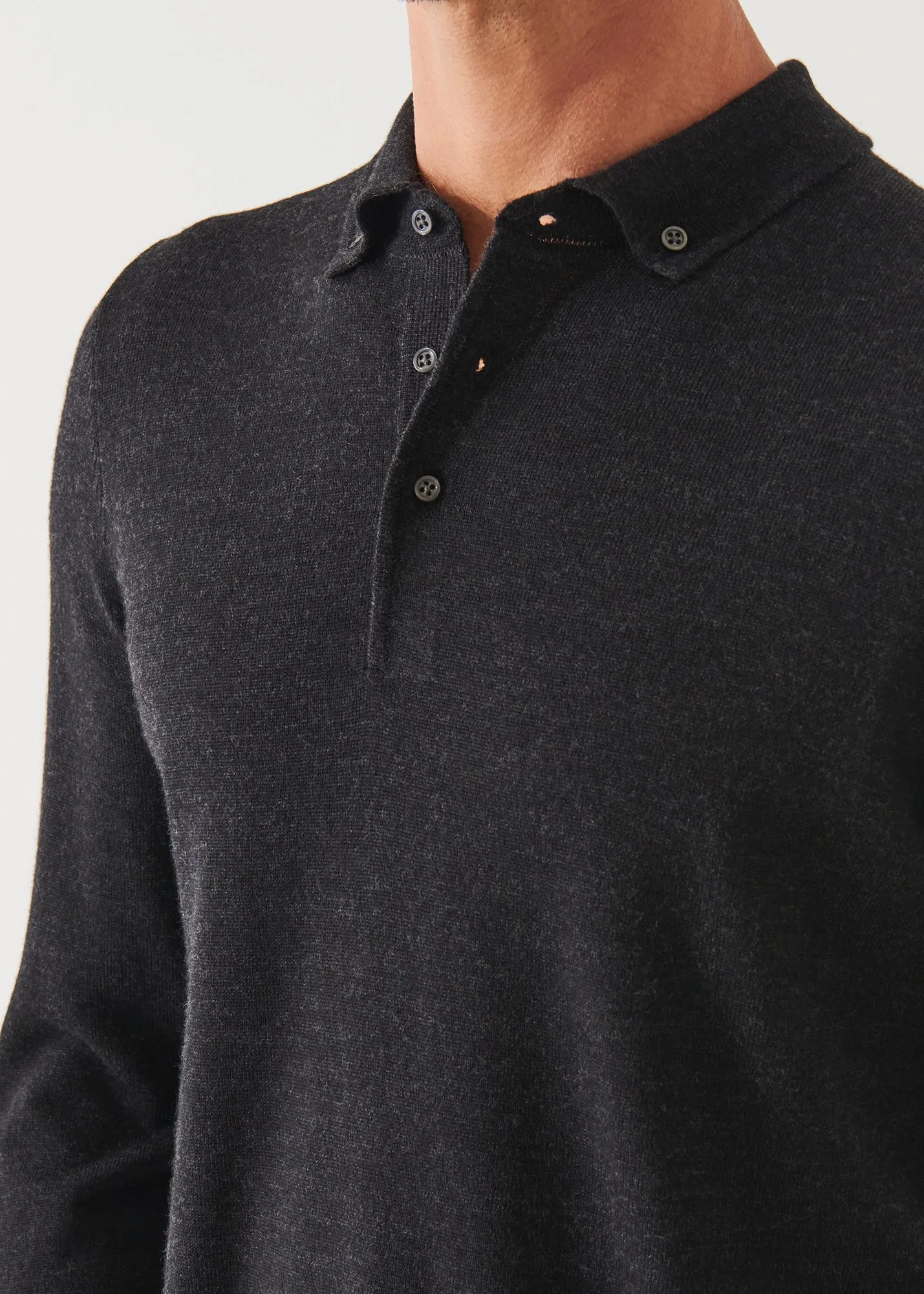 MERINO WOOL BUTTON DOWN POLO