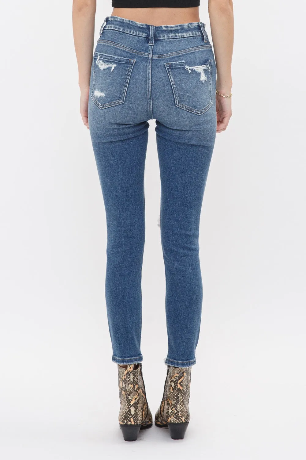 Mid Rise Crop Skinny Jeans