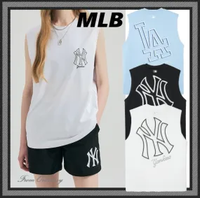 MLB Korea  |Unisex Sleeveless Street Style Logo Vests & Gillets