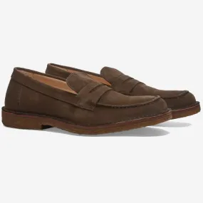 Mokaflex Suede Loafer Shoes - Dark Chestnut