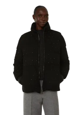 MONCLER  Rhinestone down jacket - Black