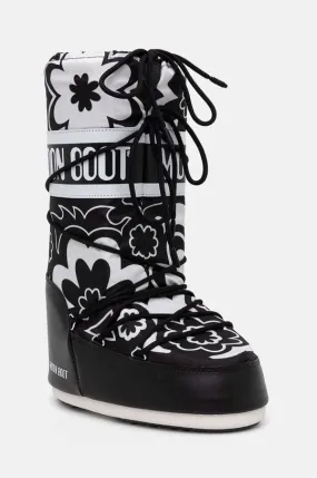 Moon Boot snow boots MB ICON FLOWER black color 80D1402940 NA02