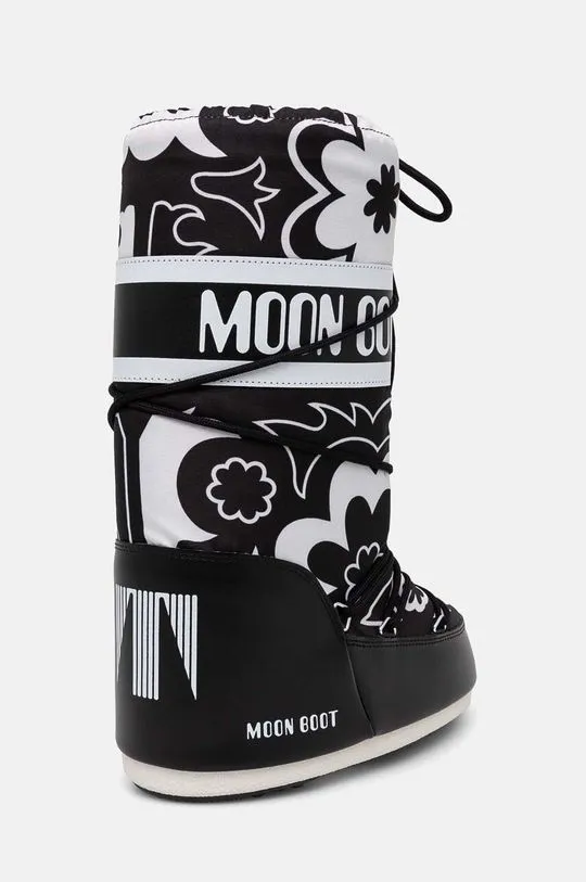 Moon Boot snow boots MB ICON FLOWER black color 80D1402940 NA02