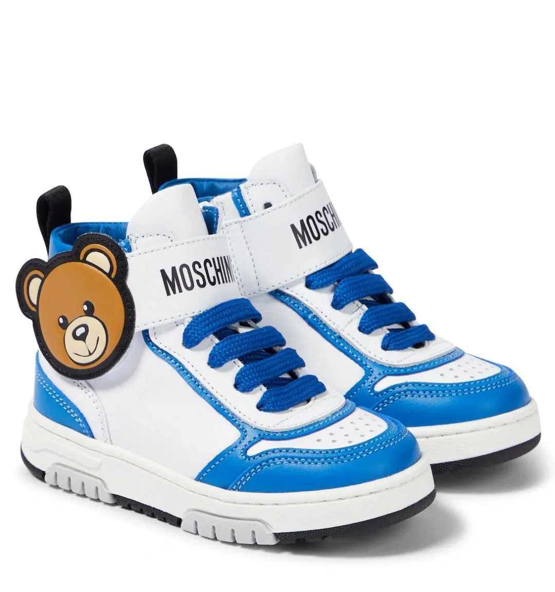 Moschino Sneaker High Top Teddy Logo Blue