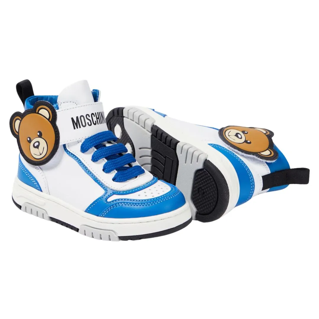 Moschino Sneaker High Top Teddy Logo Blue