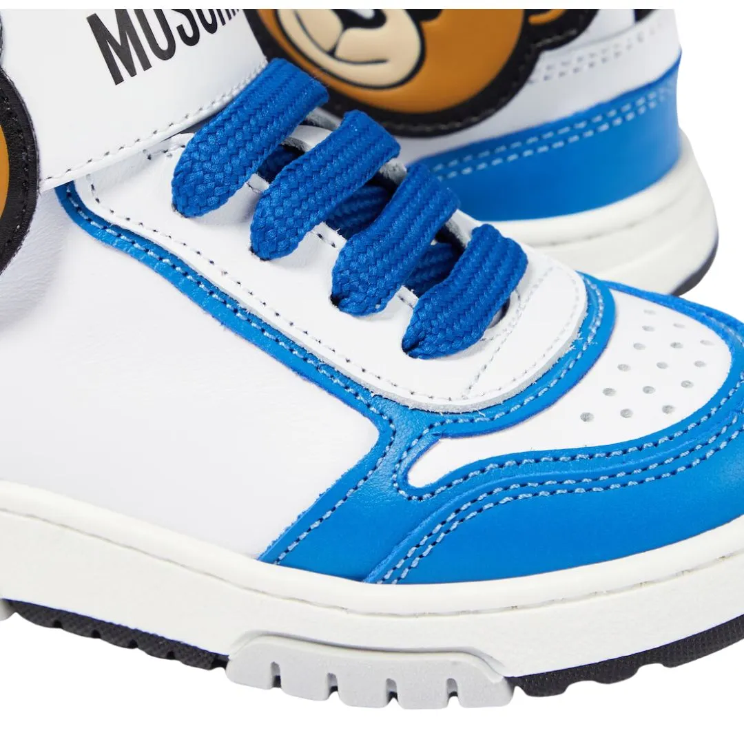 Moschino Sneaker High Top Teddy Logo Blue