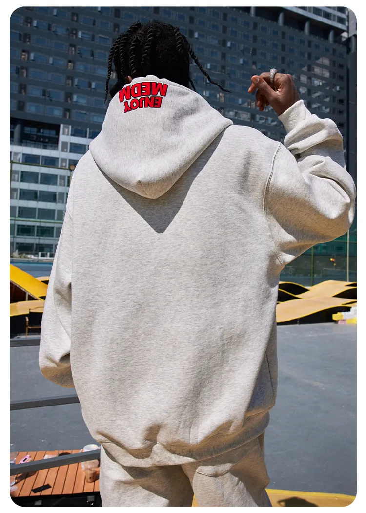 MR. ENJOY DA MONEY  |Unisex Street Style Oversized Logo Hoodies