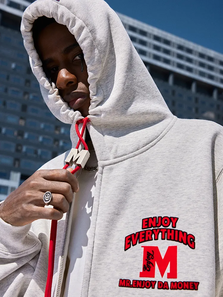 MR. ENJOY DA MONEY  |Unisex Street Style Oversized Logo Hoodies