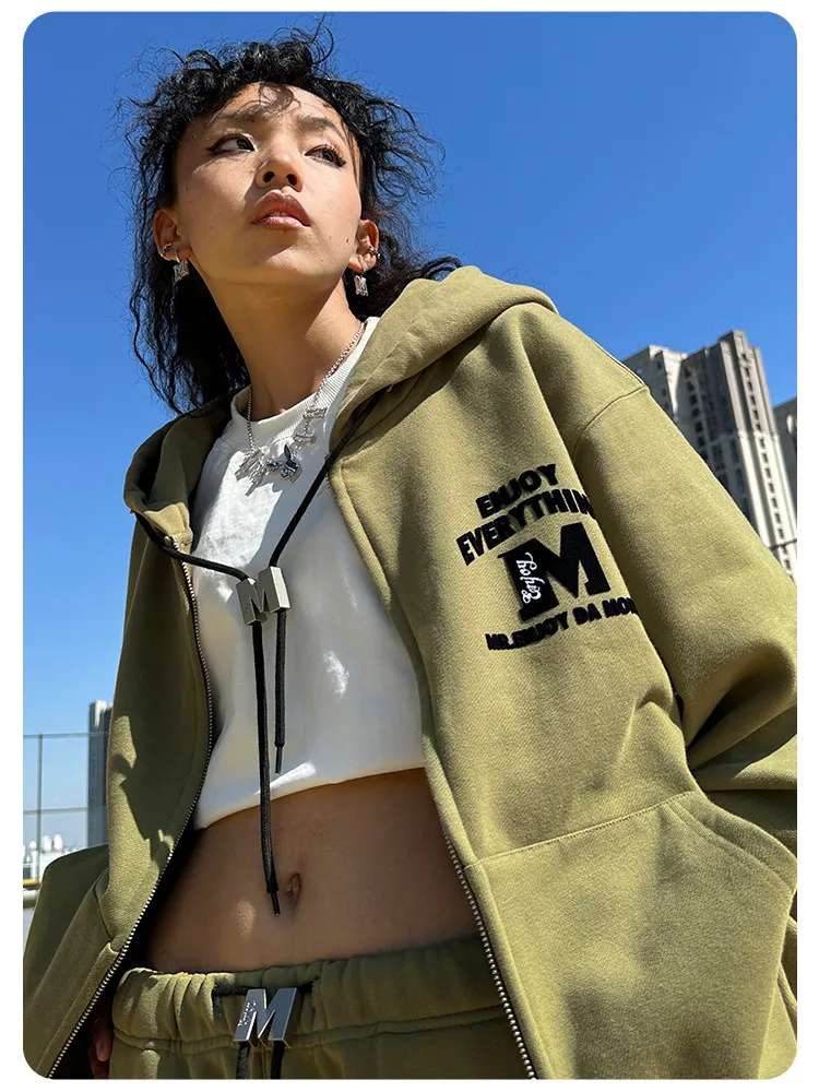 MR. ENJOY DA MONEY  |Unisex Street Style Oversized Logo Hoodies