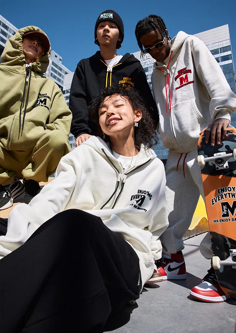 MR. ENJOY DA MONEY  |Unisex Street Style Oversized Logo Hoodies