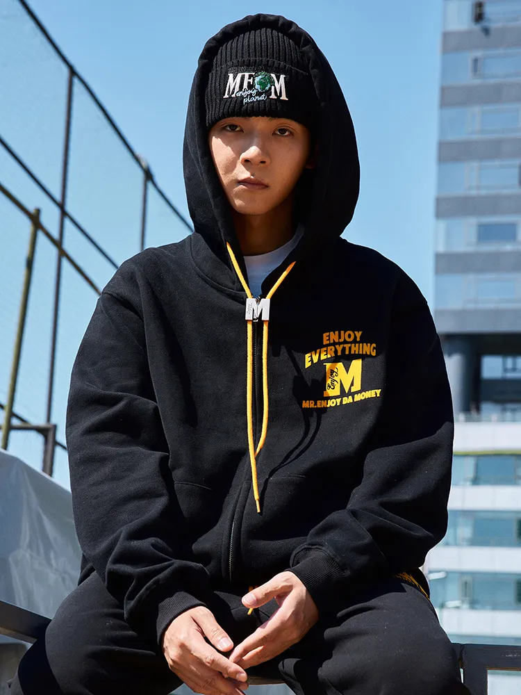 MR. ENJOY DA MONEY  |Unisex Street Style Oversized Logo Hoodies