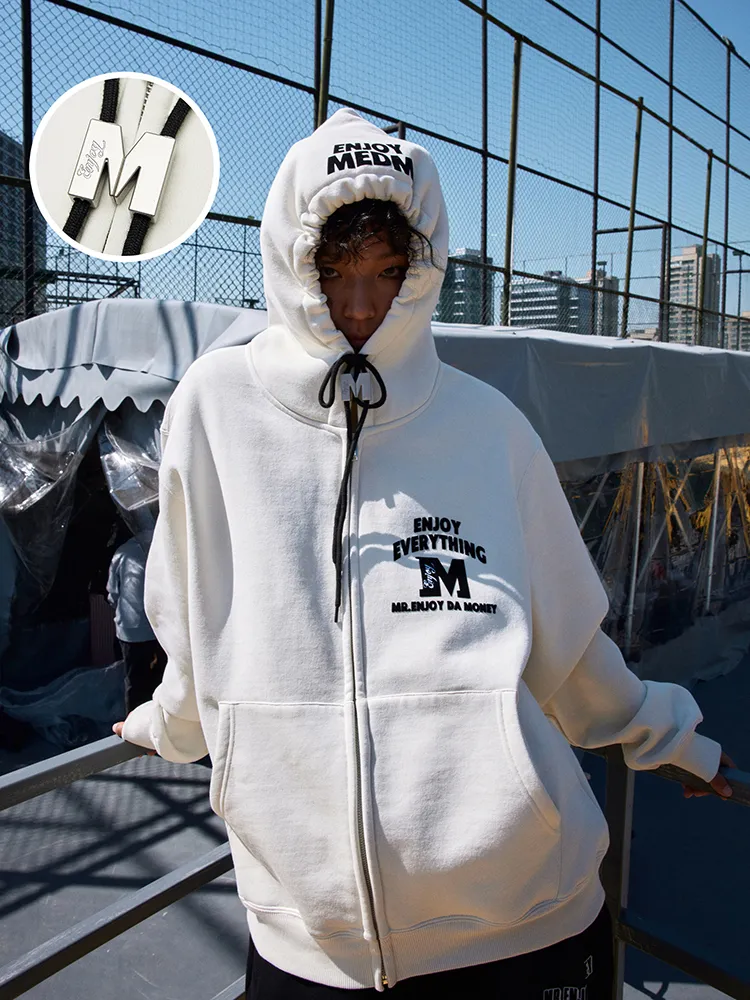 MR. ENJOY DA MONEY  |Unisex Street Style Oversized Logo Hoodies