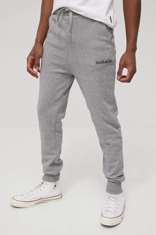 Napapijri trousers men's gray color