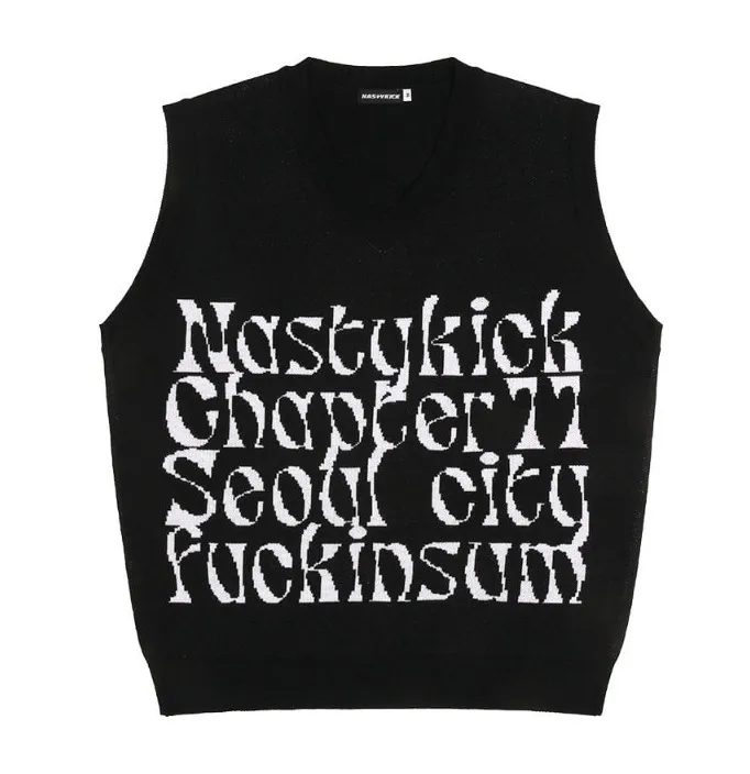 NASTYKICK  |Unisex Street Style Oversized Logo Vests & Gillets