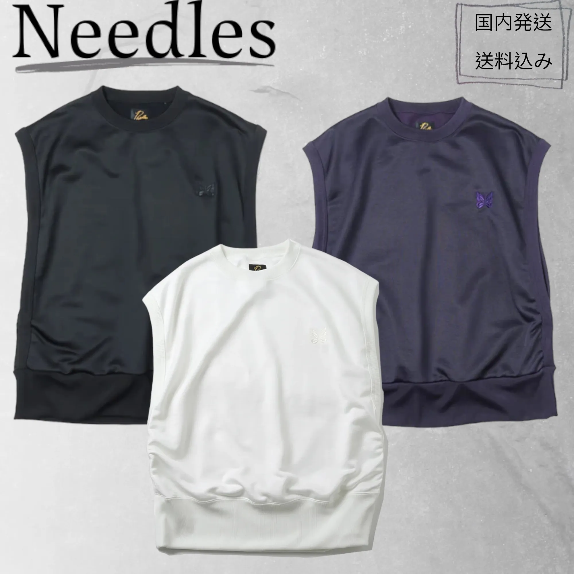 Needles  |Unisex Street Style Plain Cotton Logo Vests & Gillets