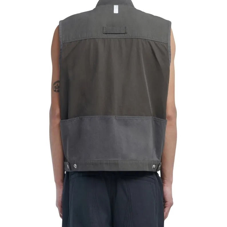 NOMANUAL  |Unisex Street Style Plain Cotton Logo Vests & Gillets