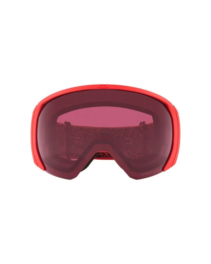 Oakley Flight Path L Snow Goggles - Redline Crackle / Prizm Snow Dark Grey