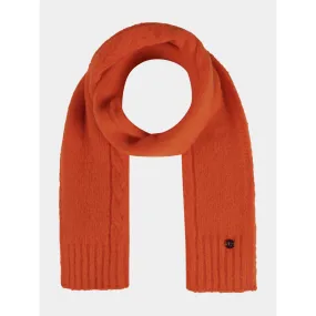 Orange braided scarf