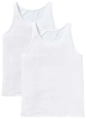 Pack of 2 Cotton Vests by bonprix | Look Again