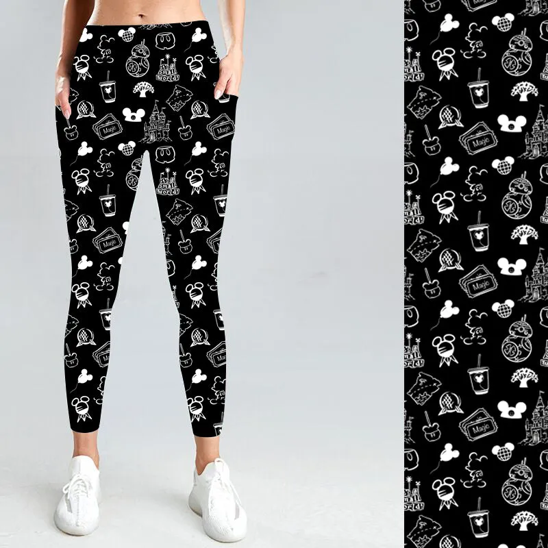 Park Print with Side Pocket Leggings