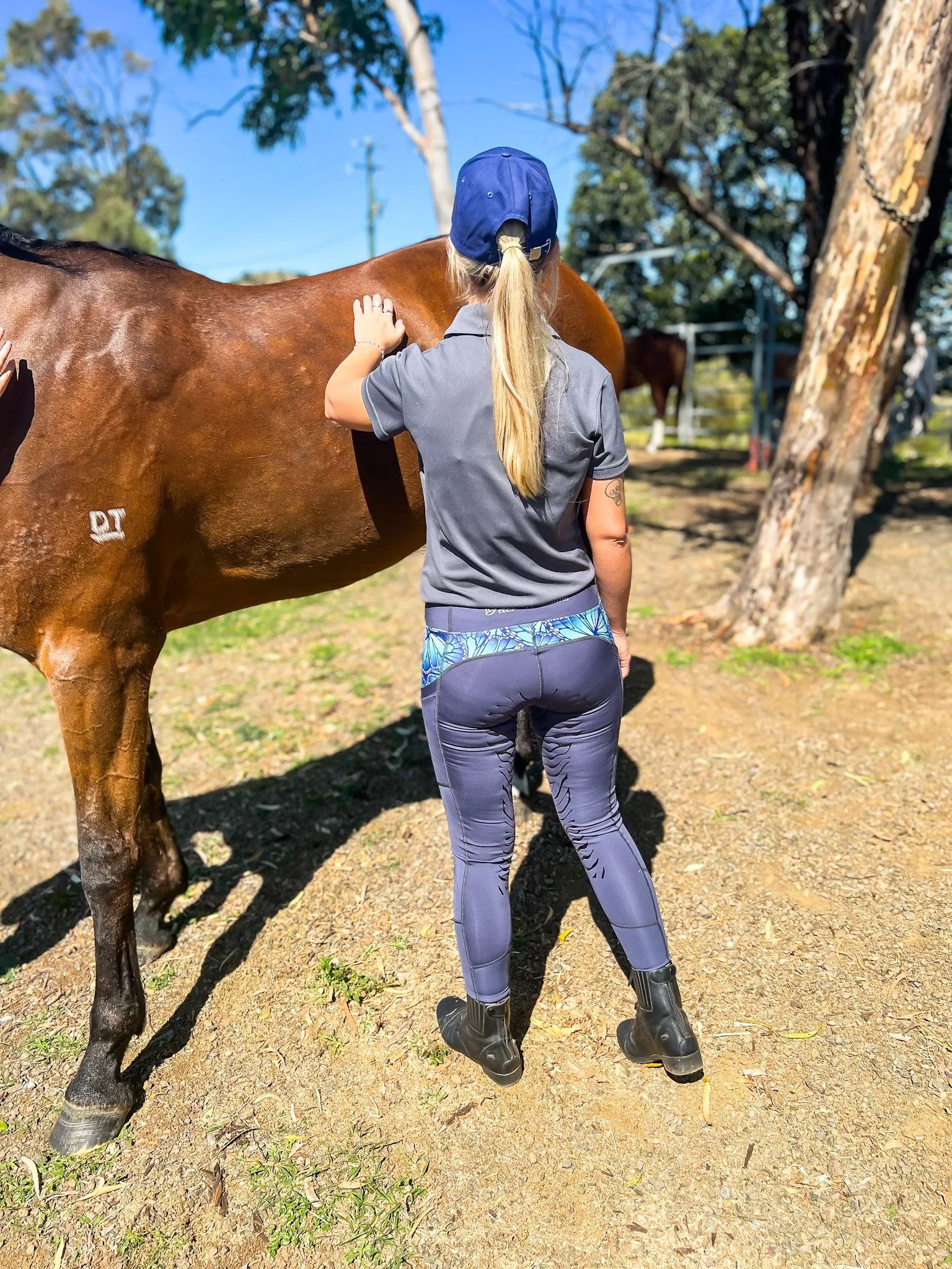 Performance Riding Tights with Pockets - GREYSTONE BUTTERFLY