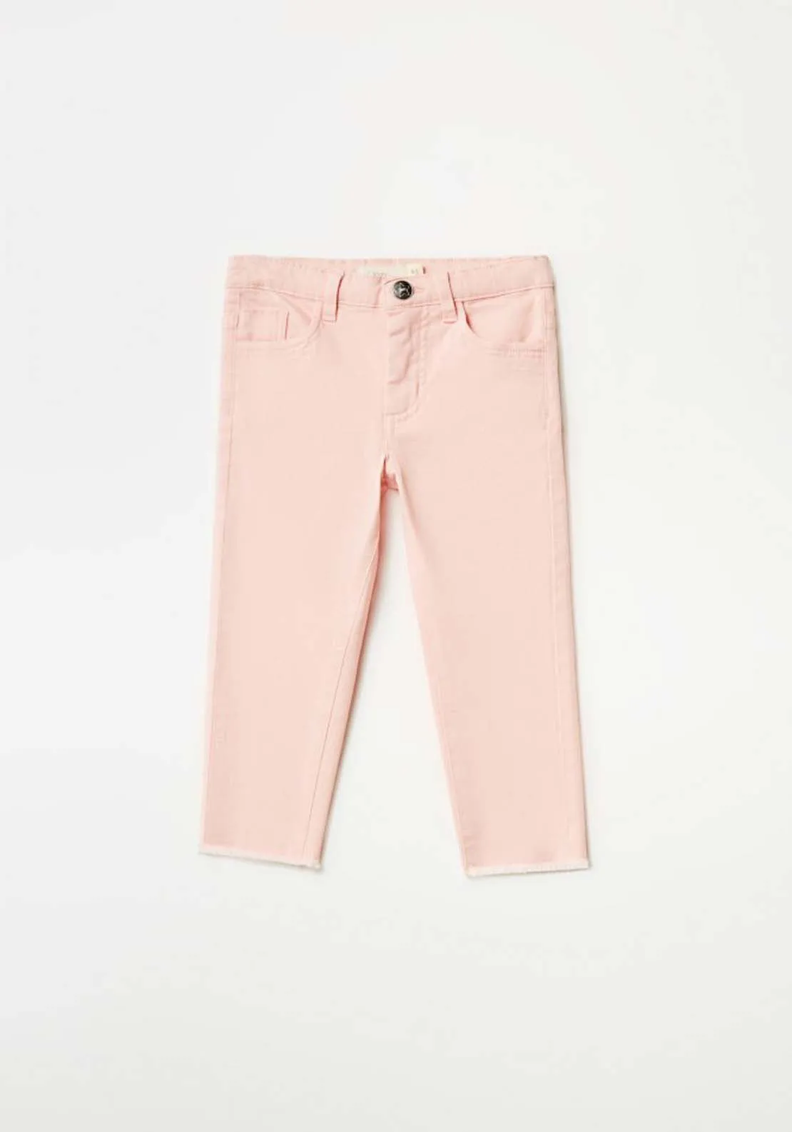 Pink Plain Twill Jeans - Pink