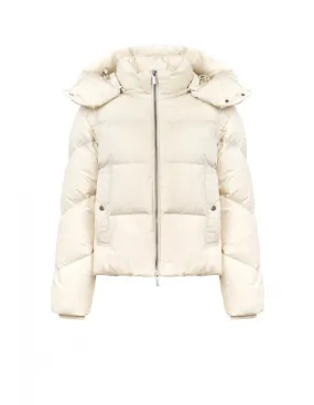 Piumino Woolrich donna  alsea corto down puffer crema