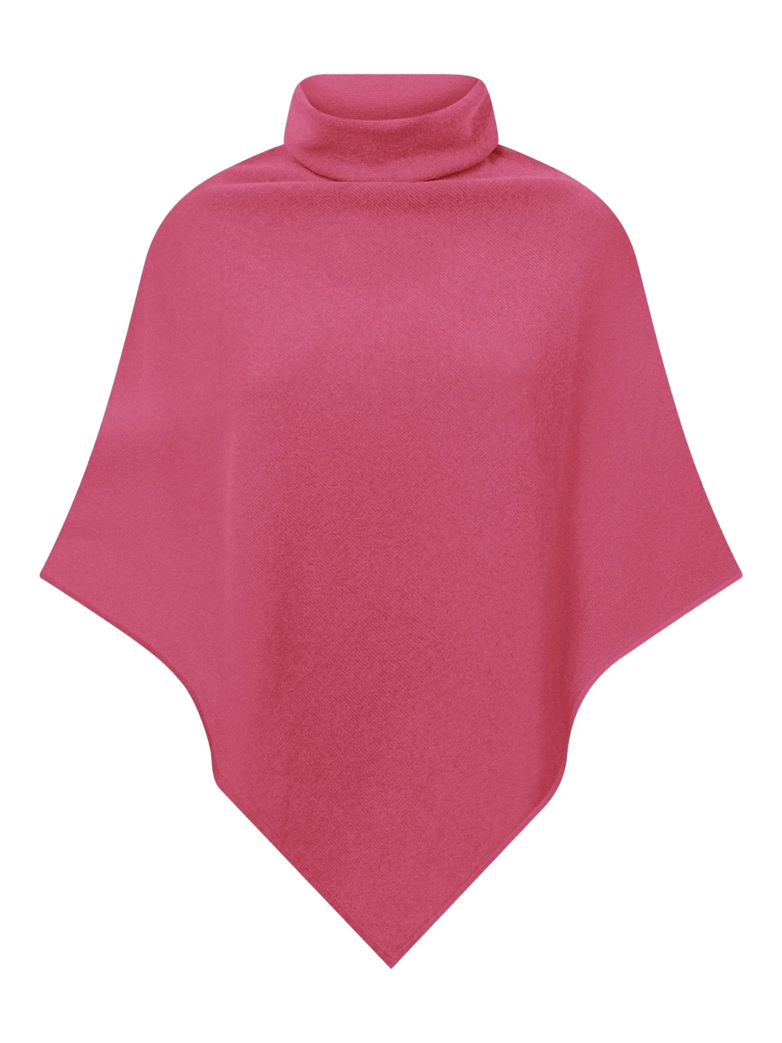 Poncho in filato Cashmerino - Fuchsia Purple