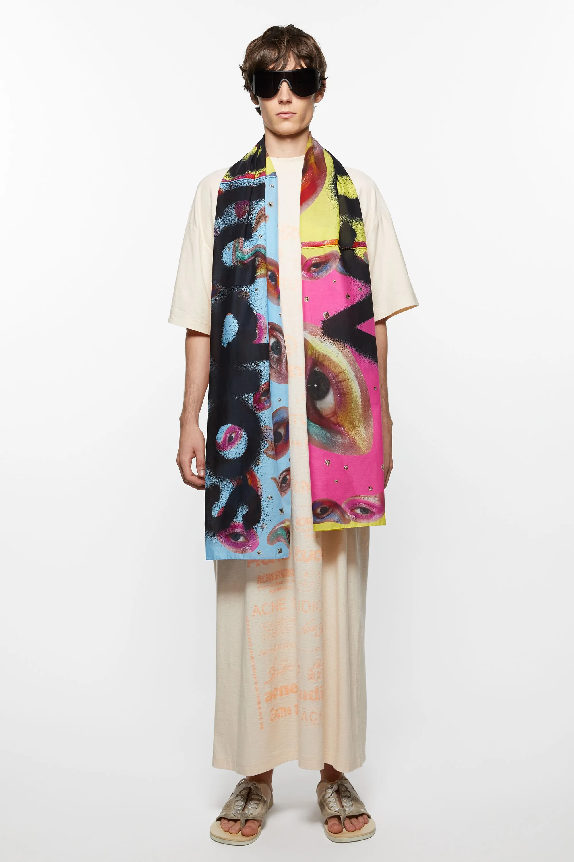 Printed silk scarf