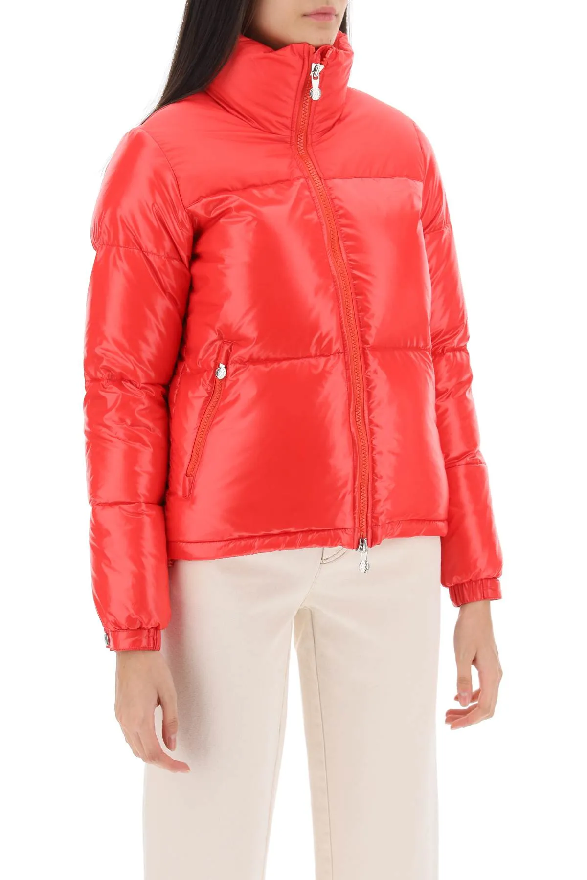 Pyrenex goldin 3 short down jacket HWU048 RIBBON RED