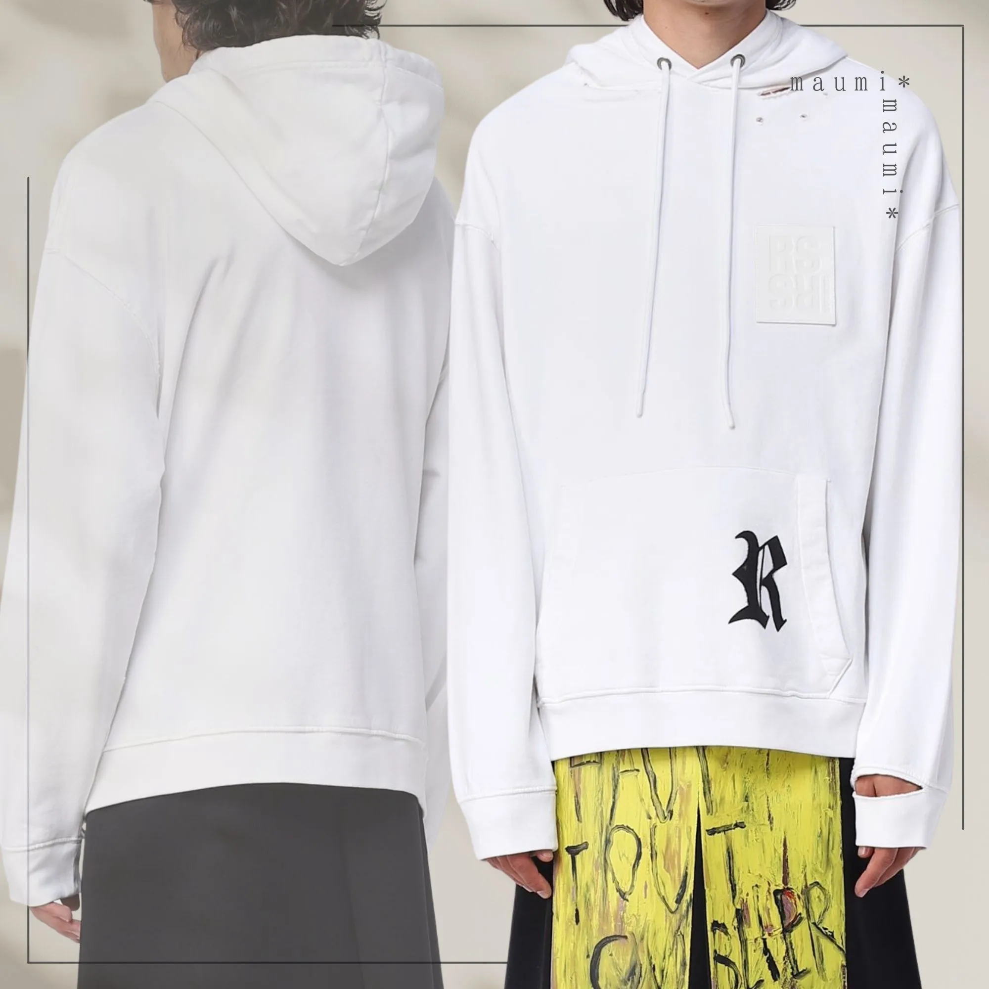 RAF SIMONS  |Sweat Street Style Long Sleeves Cotton Logo Designers