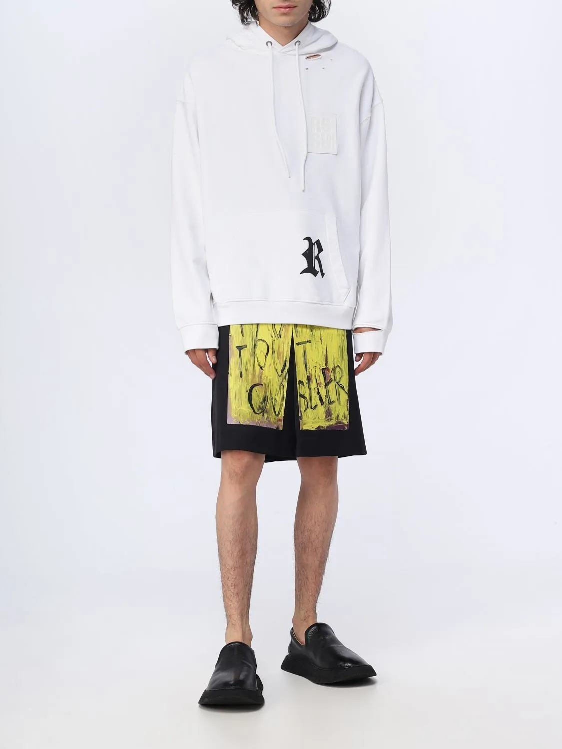 RAF SIMONS  |Sweat Street Style Long Sleeves Cotton Logo Designers