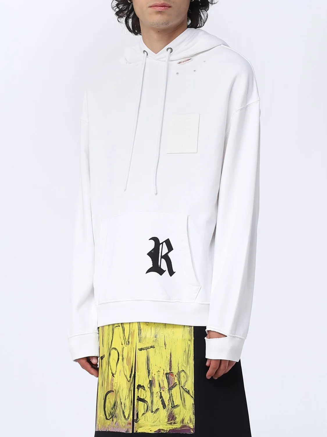 RAF SIMONS  |Sweat Street Style Long Sleeves Cotton Logo Designers