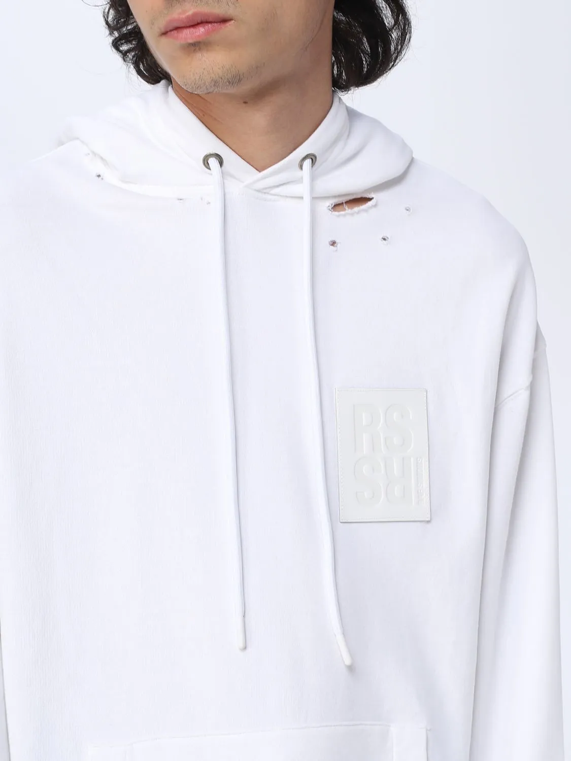 RAF SIMONS  |Sweat Street Style Long Sleeves Cotton Logo Designers