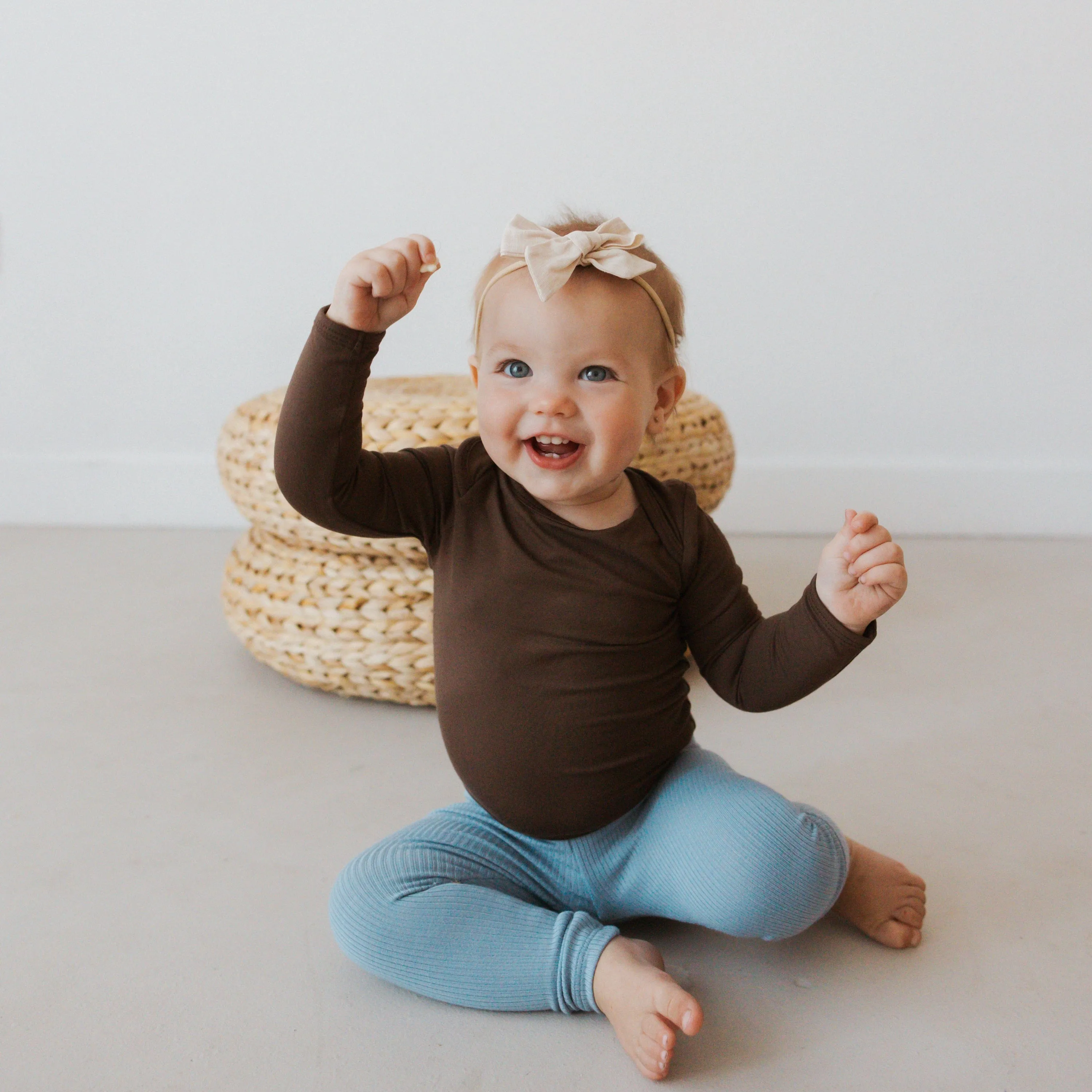 Ribbed Leggings in Slate