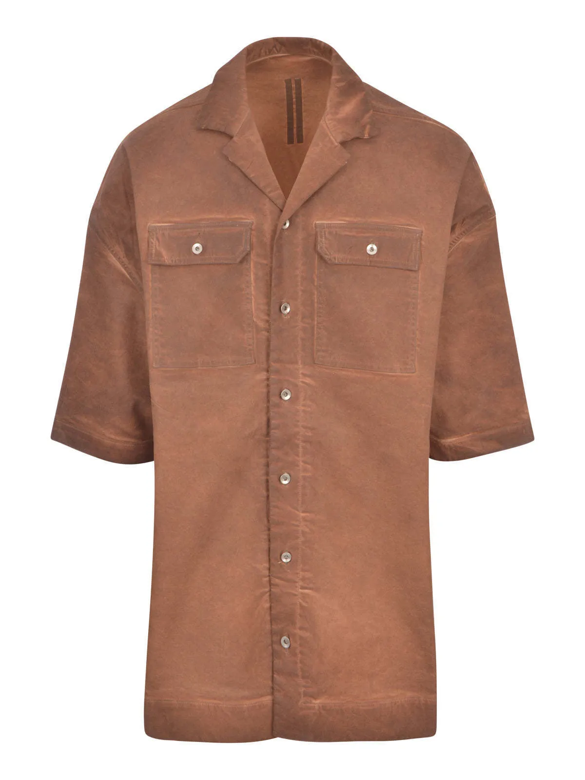 RICK OWENS  |Button-down Plain Cotton Short Sleeves Designers Shirts