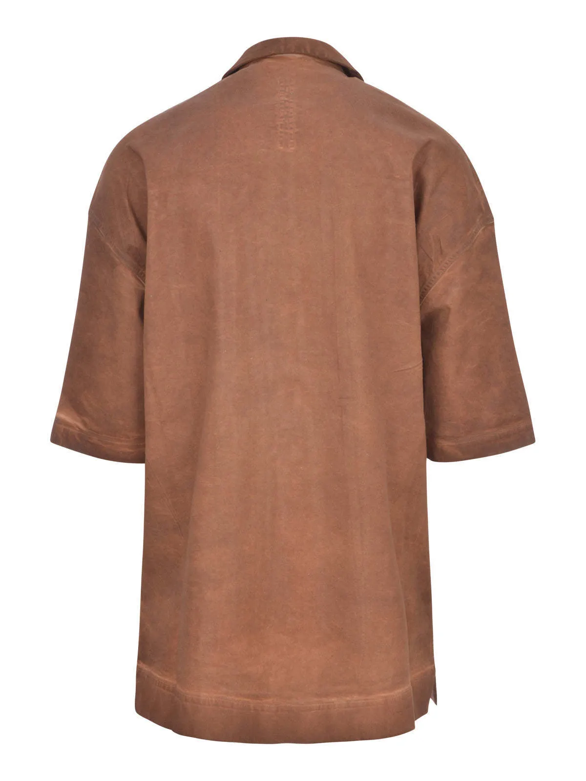 RICK OWENS  |Button-down Plain Cotton Short Sleeves Designers Shirts