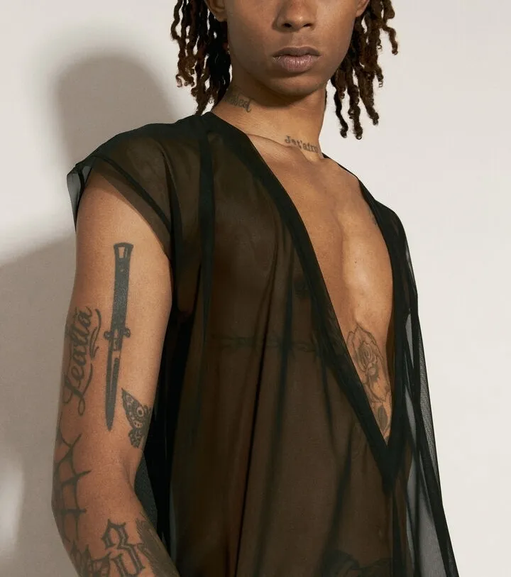 RICK OWENS  |Sleeveless Street Style V-Neck Collaboration Plain Logo