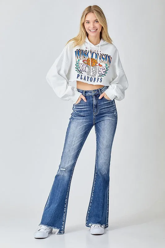 Risen Vintage Wash Flare Jeans (l25)